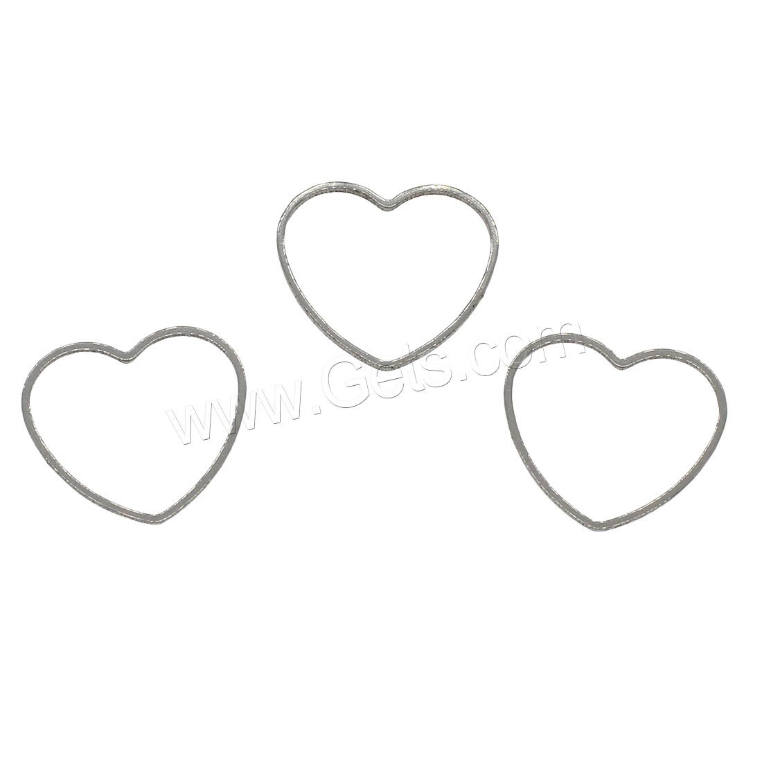 Stainless Steel Jewelry Findings, Heart, different size for choice, original color, 1000PCs/Bag, Sold By Bag