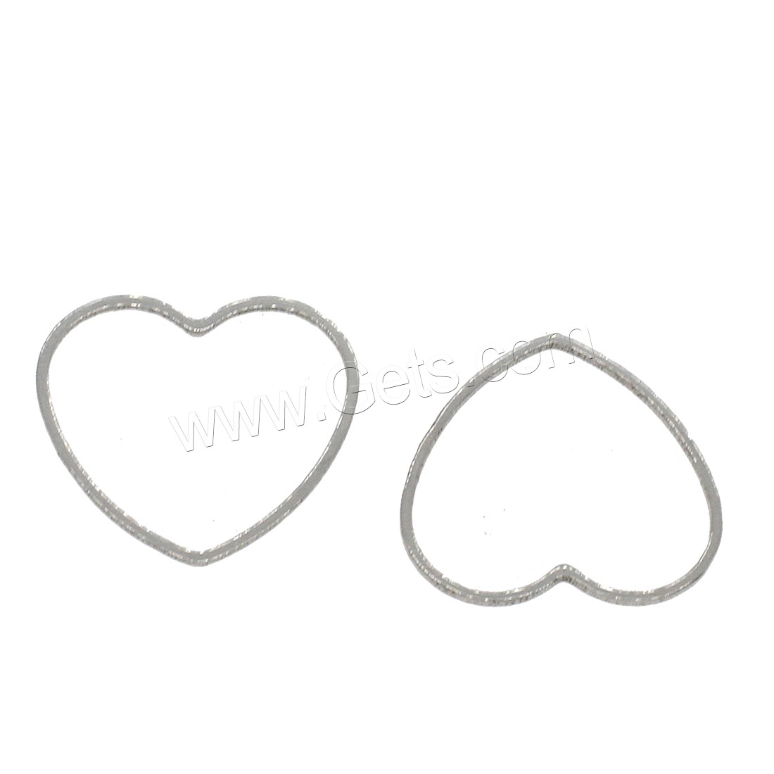 Stainless Steel Jewelry Findings, Heart, different size for choice, original color, 1000PCs/Bag, Sold By Bag