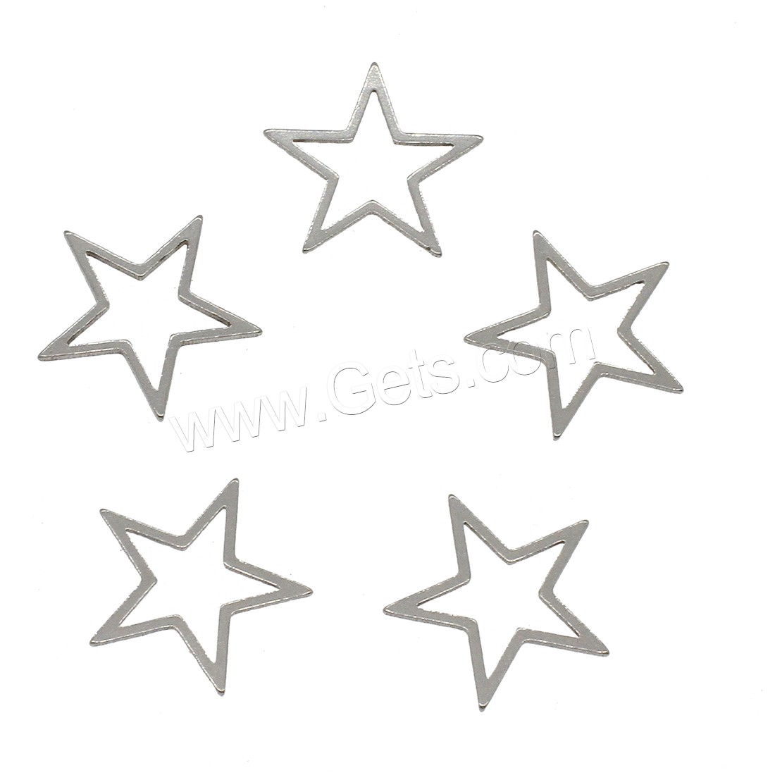 Stainless Steel Jewelry Findings, Star, different size for choice, original color, 1000PCs/Bag, Sold By Bag