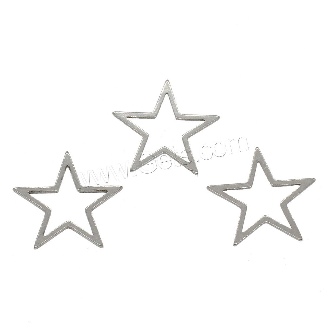 Stainless Steel Jewelry Findings, Star, different size for choice, original color, 1000PCs/Bag, Sold By Bag