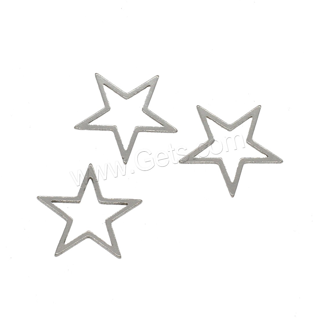 Stainless Steel Jewelry Findings, Star, different size for choice, original color, 1000PCs/Bag, Sold By Bag