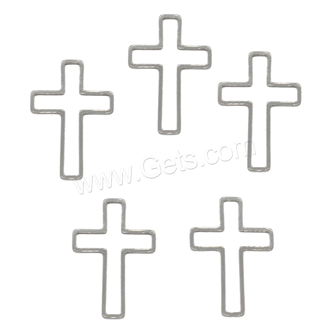 Stainless Steel Jewelry Findings, Cross, different size for choice, original color, 1000PCs/Bag, Sold By Bag