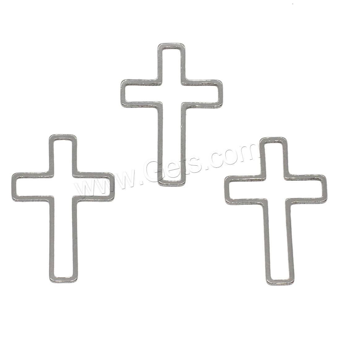 Stainless Steel Jewelry Findings, Cross, different size for choice, original color, 1000PCs/Bag, Sold By Bag