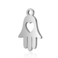 Stainless Steel Hollow Pendant, Hamsa, for woman, original color Approx 2mm 