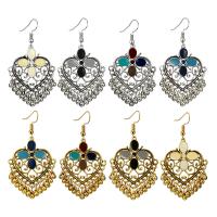 alliage de zinc Boucle d'oreille goutte, laiton boucle d'oreille crochet, Placage, pour femme & émail, plus de couleurs à choisir, Vendu par paire