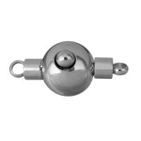 Stainless Steel Snap Clasp, plated, with connector bar 