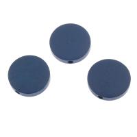 Dyed Wood Beads, Flat Round 