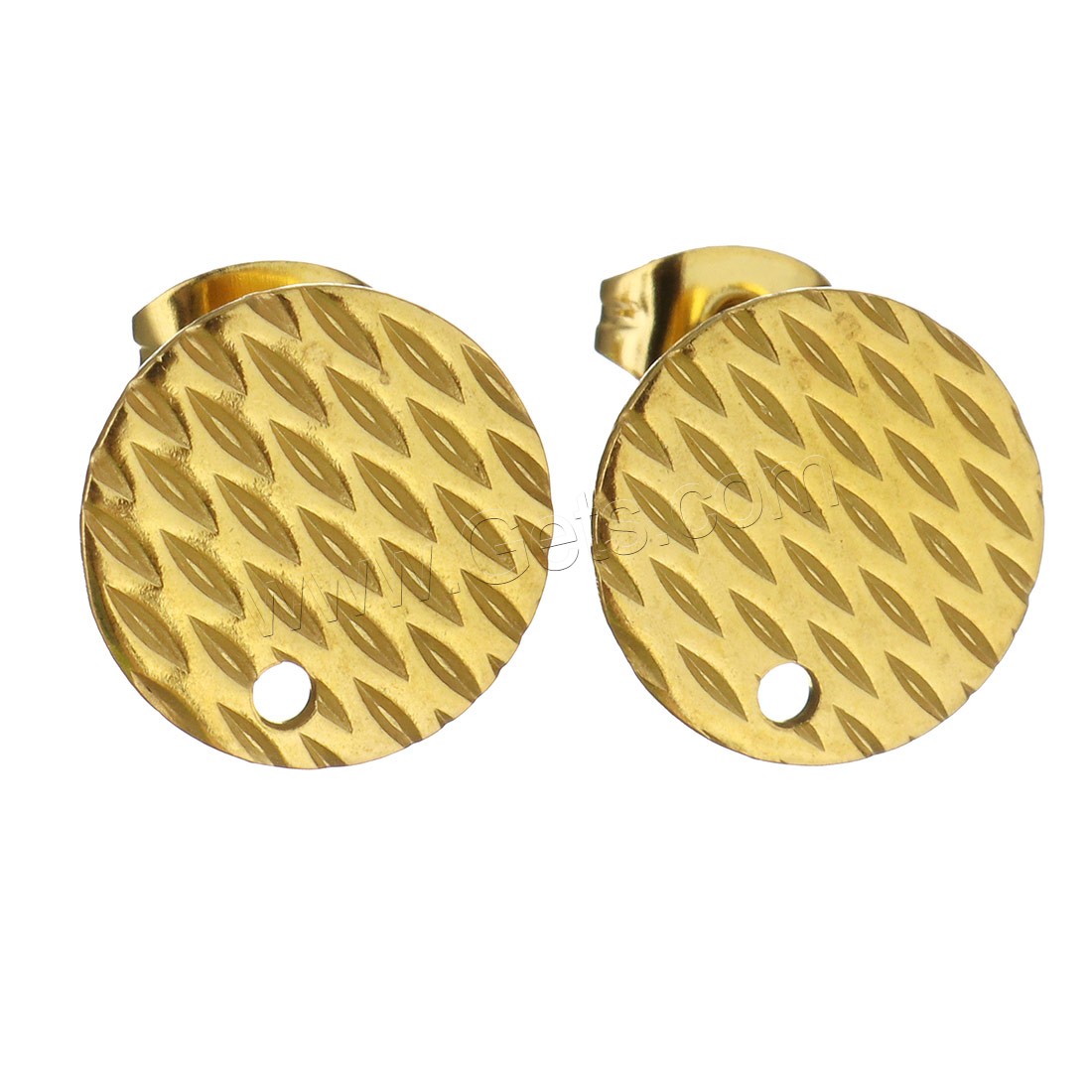 Clou de boucle d'oreille en acier inoxydable, Placage, avec boucle & normes différentes pour le choix, plus de couleurs à choisir, Trou:Environ 1.5mm, Vendu par PC