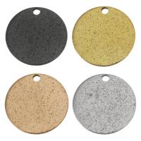 Stainless Steel Pendants, Flat Round, plated Approx 1.5mm 