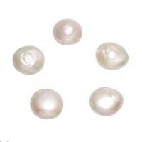 Baroque Cultured Freshwater Pearl Beads, Flat Round, natural, white, 12-14mm Approx 0.8mm 