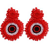 Seedbead Drop Earring, Bohemian style & for woman 70mm 