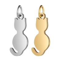 Stainless Steel Animal Pendants, Cat, DIY 