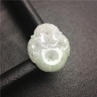 Jadeite Pendant, Kylin, polished, DIY & carved, light green 