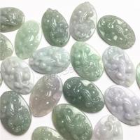 Jadeite Pendant, polished, DIY & carved, green 