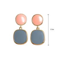 boucle d'oreille de goutte en Zinc Alloy et Émail  , alliage de zinc, avec émail, Placage, bijoux de mode & pour femme, 37mm, Vendu par paire