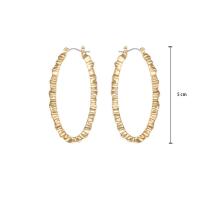 Zinc Alloy Hoop Earring, fashion jewelry & for woman 50mm 