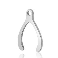 Stainless Steel Pendants, Wishbone, DIY, original color Approx 1mm 