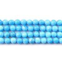 Jade Malaysia Bead, Round, polished, DIY skyblue Approx 15 Inch 