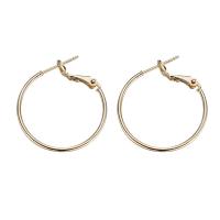 Brass Hoop Earring, gold color plated, fashion jewelry & for woman, 25mm 