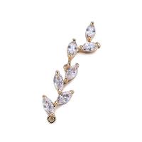 Cubic Zirconia Micro Pave Brass Pendant, gold color plated, micro pave cubic zirconia Approx 1mm 