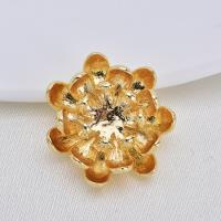 Pendentifs en laiton de fleur, Placage de couleur d'or, DIY, 18mm Environ 1mm Vendu par lot