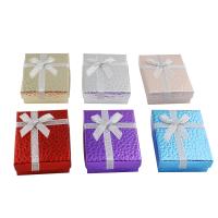 Jewelry Gift Box, Cardboard, with Silk, Rectangle 