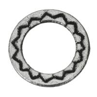 Anneau de assesoire en laiton, beignet, émail, argent Environ 10mm, Vendu par PC