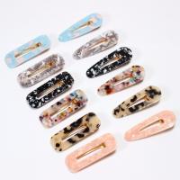 Clips de pico, aleación de zinc, con Hoja de acetato, chapado en color dorado, diferentes estilos para la opción & para mujer, 70x23mm,65x23mm, 3PCs/Grupo, Vendido por Grupo