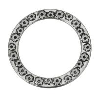 Anneau de assesoire en laiton, beignet, émail, argent Environ 0.85mm, Vendu par PC