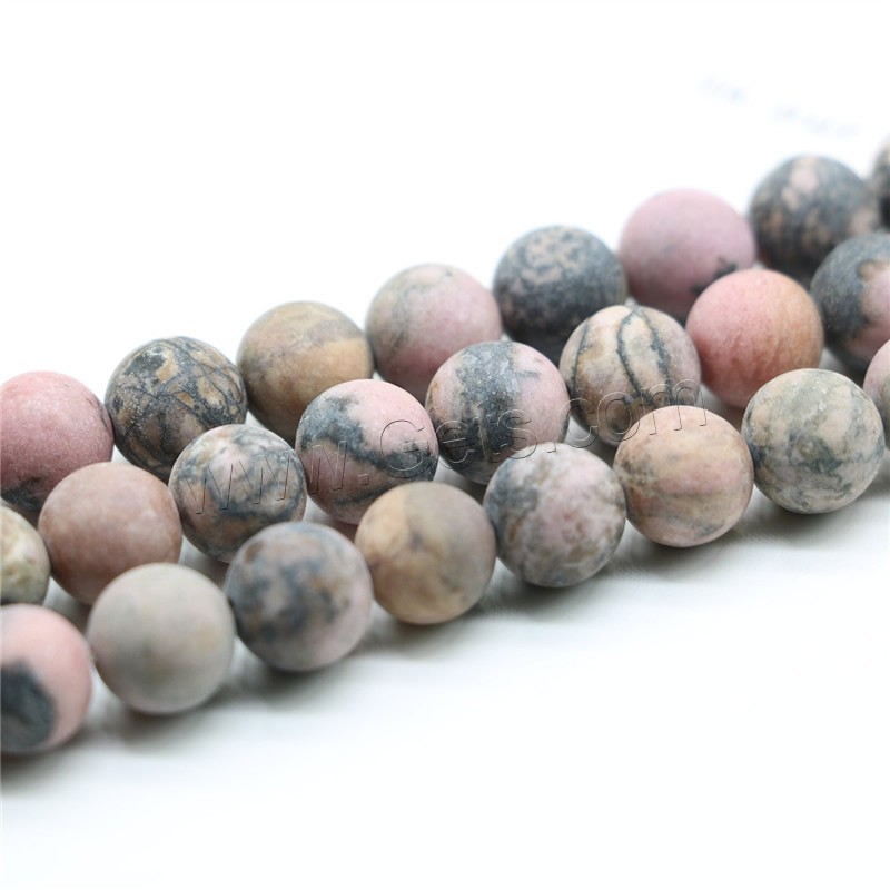 Black Stripes Rhodochrosite Stone Beads, Round, different size for choice & frosted, more colors for choice, Hole:Approx 1mm, Sold By Strand