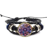 Zinc Alloy Bracelet, with Glass Gemstone, plated, time gem jewelry & Unisex .8 Inch 