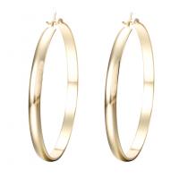 Brass Hoop Earring, plated, fashion jewelry & for woman 60mm, 5mm 