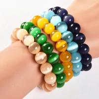 Bracelets Chatoyant, Oeil de chat, Placage, pour femme, plus de couleurs à choisir, 12mm .5 pouce, Vendu par brin