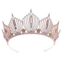 Bridal Tiaras, Zinc Alloy, plated, for bridal & with rhinestone 