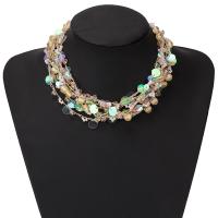 plastique collier, Placage, bijoux de mode & pour femme, plus de couleurs à choisir, Vendu par brin