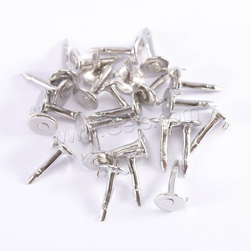 Messing Brosche Zubehör, plattiert, verschiedene Stile für Wahl, keine, 8mm,4.5mm,11mm, 500PCs/Tasche, verkauft von Tasche