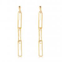 Zinc Alloy Drop Earring, with Shell, gold color plated, for woman & hollow 