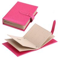 PU Leather Earring Display Books, Rectangle, multilayer & for woman [