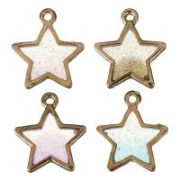 Zinc Alloy Star Pendant, rose gold color plated, enamel Approx 2mm 