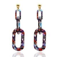 Acrylic Drop Earring, for woman & hollow, purple 