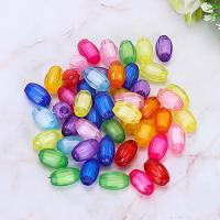 collier en perle acrylique , Placage, normes différentes pour le choix & perle dans une perle, couleurs mélangées Vendu par sac