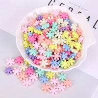 アクリル ジュエリー ビーズ, 花形, メッキ, ファッションジュエリー & DIY, ミックスカラー, 13mm, 500G/バッグ, 売り手 バッグ