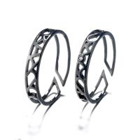 925er Sterling Silber Manschette Fingerring, unisex & verschiedene Stile für Wahl & Micro pave Zirkonia & hohl, Silberfarbe, 4mmuff0c3.5mm, Größe:5-7.5, verkauft von PC