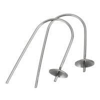 Stainless Steel Hook Earwire, original color 0.5mm,6mm 