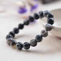 Agate Bracelet, Round, fashion jewelry & Unisex grey 