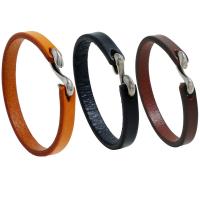 PU Leather Cord Bracelets, plated, fashion jewelry & Unisex, Random Color .5 Inch 