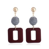 Acrylic Drop Earring, with Zinc Alloy, plated, fashion jewelry & for woman 