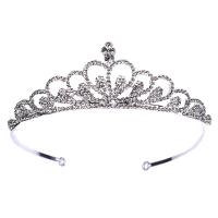 Bridal Tiaras, Zinc Alloy, silver color plated, fashion jewelry & for woman & with rhinestone 