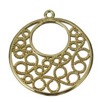 Hollow Brass Pendants, golden Approx 1.5mm 