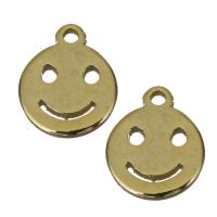 Hollow Brass Pendants, emotion, golden Approx 1mm 